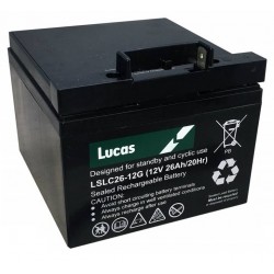 Batterie DUAL PURPOSE tous types d'applications : Démarrage, Servitude en décharge lente, Secours, Radio...etc BATTERIE AGM DUAL PURPOSE LUCAS - LSLC26-12