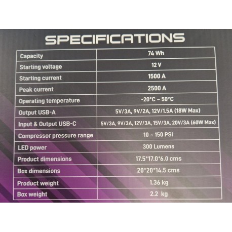 Accueil Kit Jump Starter 12V