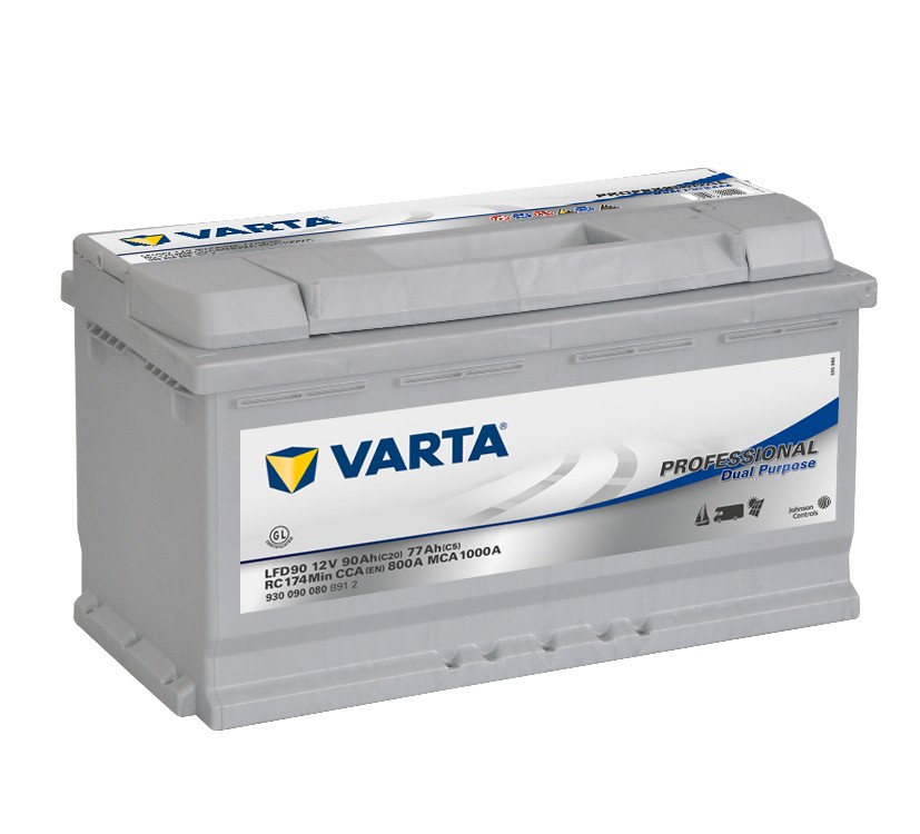 Batterie camping car décharge lente Varta DUAL PURPOSE EFB LED95 12V 95AH  850