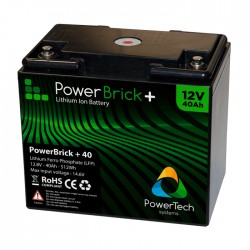Servitude à Bord Batterie Lithium Powerbrick+ 40Ah (12V)