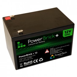 Servitude à Bord Batterie Lithium Powerbrick+ 12Ah (12V)
