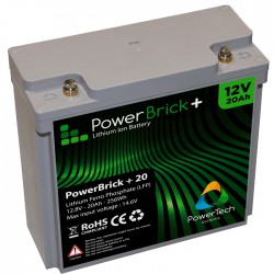 Servitude à Bord Batterie Lithium Powerbrick+ 20Ah (12V)