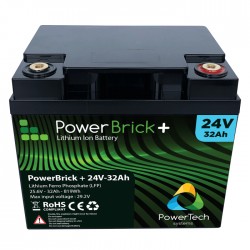 Batterie pour tous types de bateaux Batterie Lithium Powerbrick+ 32 Ah (24V)