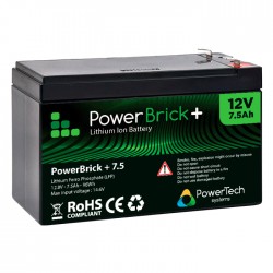 Batterie pour les moteurs et propulseurs électriques de bateaux Batterie Lithium Powerbrick+ 7.5 Ah (12V)