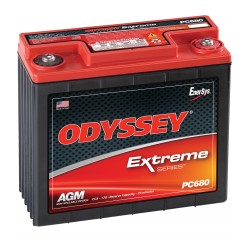 Batterie DUAL PURPOSE tous types d'applications : Démarrage, Servitude en décharge lente, Secours, Radio...etc ODYSSEY Extreme SeriesTM PLOMB PUR - PC680