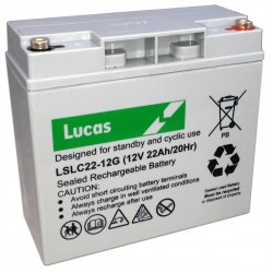 Batterie pour bateau électrique BATTERIE AGM DUAL PURPOSE LUCAS - LSLC22-12