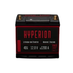Batterie de démarrage moteur pour bateau Lithium-Ion Hyperion Starter 40 Ah (12V)